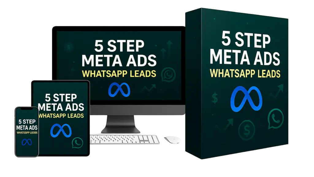 5 Step Meta Ads WhatsApp Leads module mockup